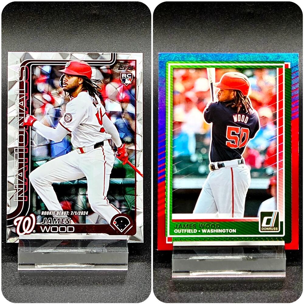 James Wood Diamante Red Blue Foil RC Washington Nationals Top Prospect